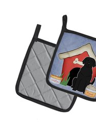 Dog House Collection Black Labrador Pair of Pot Holders