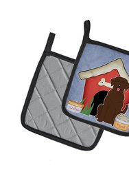 Dog House Collection Chocolate Labrador Pair of Pot Holders