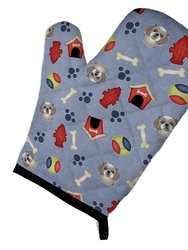 Dog House Collection Gray Silver Shih Tzu Oven Mitt