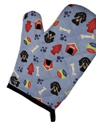 Dog House Collection Smooth Black and Tan Dachshund Oven Mitt