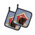 Dog House Collection Wire Haired Dachshund Chocolate Pair of Pot Holders