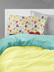 Dogs leave pawprints on your heart Fabric Standard Pillowcase