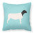 Dorper Sheep Blue Check Fabric Decorative Pillow