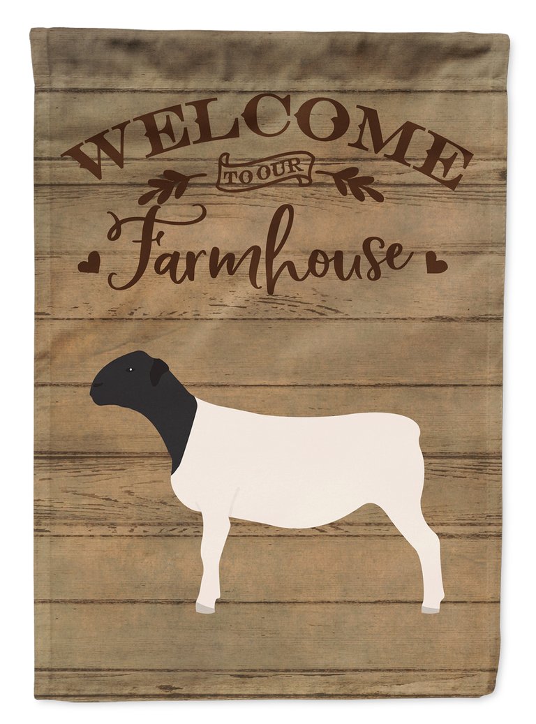 Dorper Sheep Welcome Garden Flag 2-Sided 2-Ply