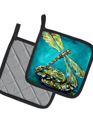 Dragonfly Matin Pair of Pot Holders