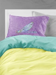 Dragonfly on Purple Fabric Standard Pillowcase