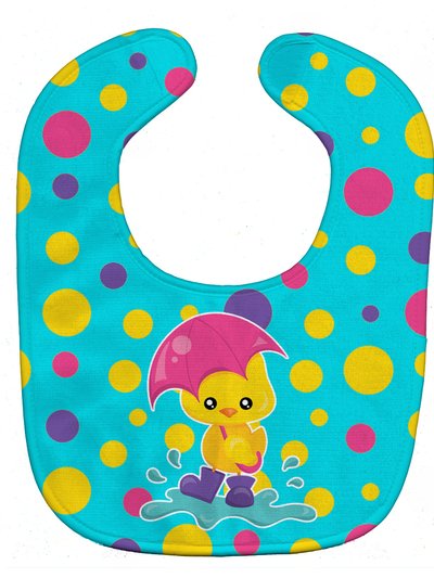 Caroline's Treasures Duck in the Rain on Polkadots Baby Bib product