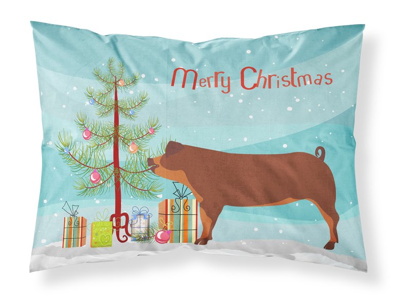 Duroc Pig Christmas Fabric Standard Pillowcase