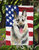 East-European Shepherd Patriotic Garden Flag 2-Sided 2-Ply