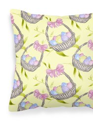 Easter Basket and Eggs Fabric Decorative Pillow