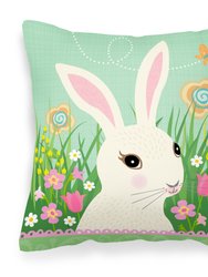 Easter Bunny Rabbit Fabric Decorative Pillow