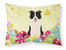 Easter Eggs Border Collie Black White Fabric Standard Pillowcase