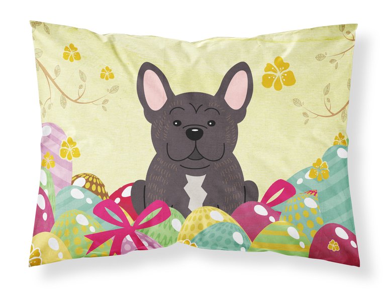 Easter Eggs French Bulldog Brindle Fabric Standard Pillowcase