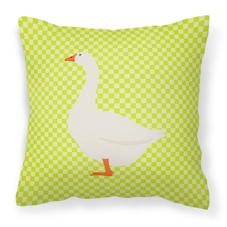 Embden Goose Green Fabric Decorative Pillow