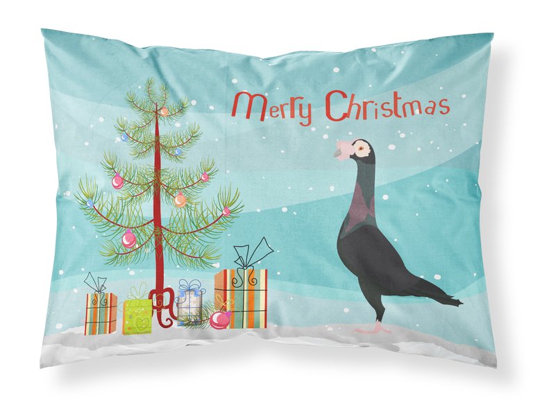 English Carrier Pigeon Christmas Fabric Standard Pillowcase