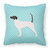 English Pointer  Checkerboard Blue Fabric Decorative Pillow