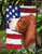 English Setter Dog American Flag Garden Flag 2-Sided 2-Ply