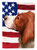 English Setter Dog American Flag Garden Flag 2-Sided 2-Ply