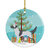 English Setter Merry Christmas Tree Ceramic Ornament