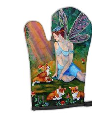 Fairy in the woods with her Corgis Oven Mitt