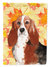 Fall Leaves Basset Hound Garden Flag 2-Sided 2-Ply