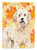 Fall Leaves Goldendoodle Garden Flag 2-Sided 2-Ply