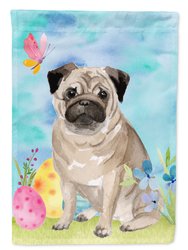 Fawn Pug Easter Garden Flag 2-Sided 2-Ply