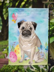 Fawn Pug Easter Garden Flag 2-Sided 2-Ply