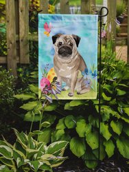 Fawn Pug Easter Garden Flag 2-Sided 2-Ply