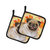 Fawn Pug Fall Pair of Pot Holders