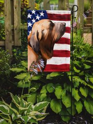 Fila Brasileiro Dog American Flag Garden Flag 2-Sided 2-Ply