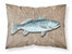 Fish Speckled Trout  on Faux Burlap Fabric Standard Pillowcase