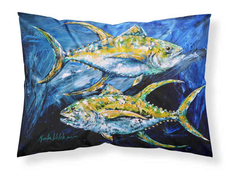 Fish - Tuna Tuna Blue Fabric Standard Pillowcase