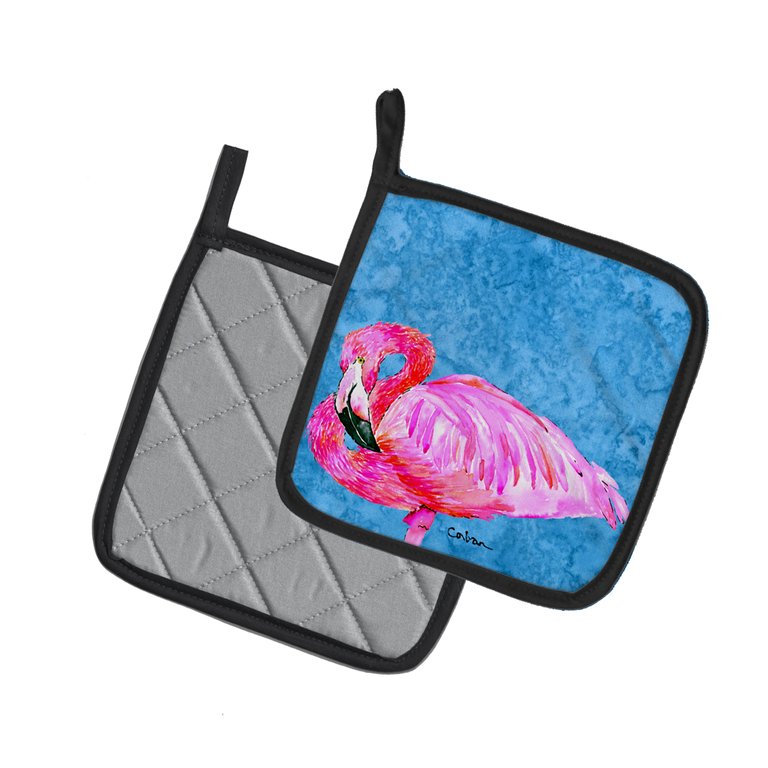 Flamingo Pair of Pot Holders