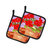 Flower - Geranium Pair of Pot Holders