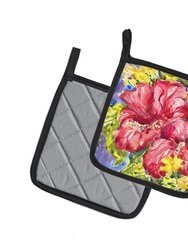 Flower - Hibiscus Pair of Pot Holders