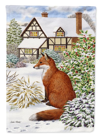 Caroline's Treasures Fox By The Cottage Garden Flag 2-Sided 2-Ply product
