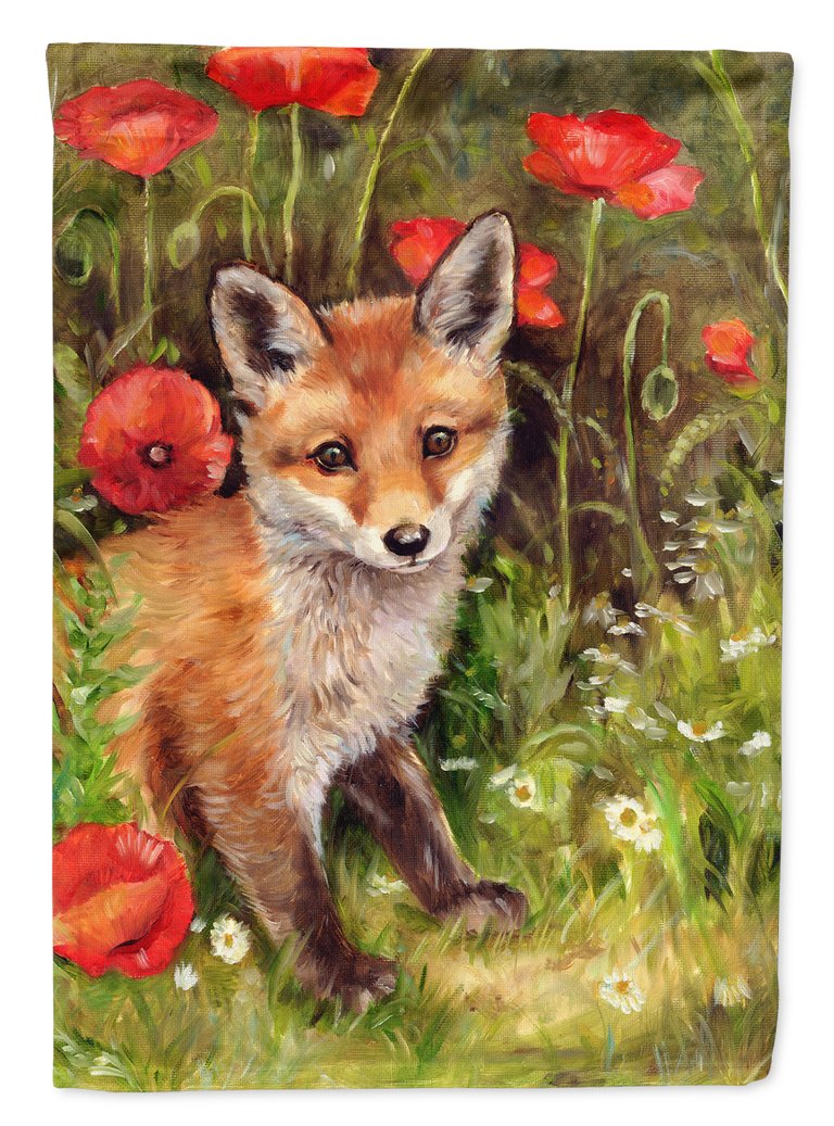 Fox Cub By Debbie Cook Garden Flag 2-Sided 2-Ply