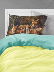 Fox Family Foxes by Daphne Baxter Fabric Standard Pillowcase