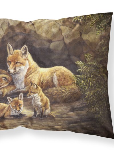 Caroline's Treasures Fox Family Foxes by the Den Fabric Standard Pillowcase product