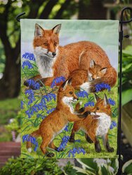 Fox Family Garden Flag 2-Sided 2-Ply