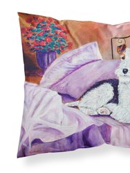 Fox Terrier Waiting on Mom Fabric Standard Pillowcase