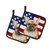 French Bulldog Patriotic Pair of Pot Holders