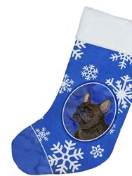 French Bulldog Winter Snowflakes Holiday Christmas Stocking