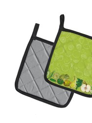 Fruits and Vegetables in Green BB5135DS66 Pair of Pot Holders