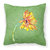 Gerber Daisy Orange Fabric Decorative Pillow