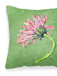 Gerber Daisy Pink Fabric Decorative Pillow