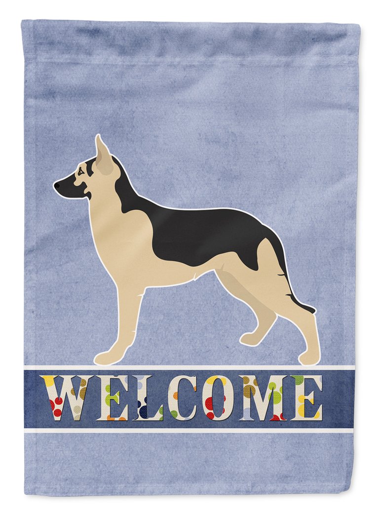 German Shepherd Welcome Garden Flag 2-Sided 2-Ply