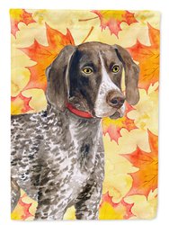 German Shorthaired Pointer Fall Garden Flag 2-Sided 2-Ply