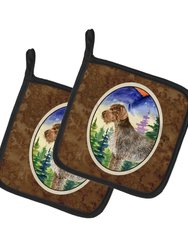 German Wirehaired Pointer Pair of Pot Holders